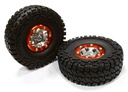 [ INC26174RED ] Integy Billet Machined 6H Spoke ST 1.9 Wheel & Tire (2) for Scale Crawler (O.D.=113mm)