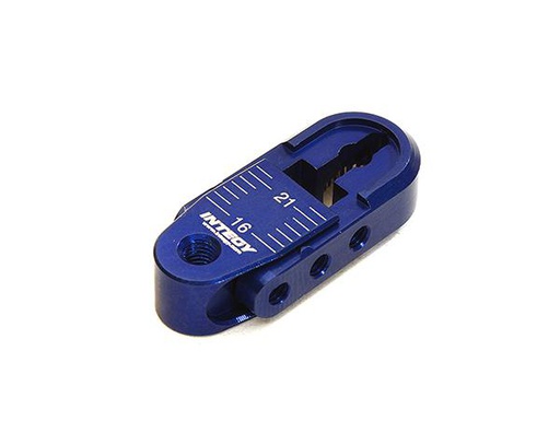 [ INC28401BLUE ] Integy Alloy Adjustable Length Steering Servo Horn 25T for Traxxas TRX-4 (r=16-21mm)