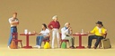[ PRE10349 ] Preiser Students and artist in street cafe 1/87 HO