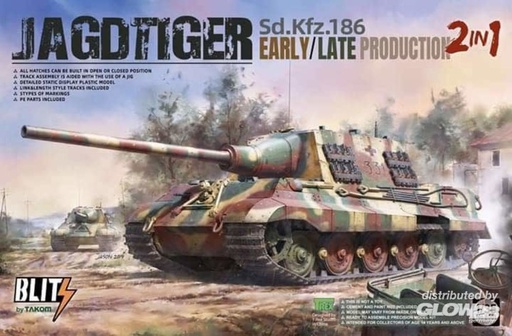 [ TAKOM8001 ] Sd.Kfz.186 Jagdtiger early/late production 2 in 1 in 1/35