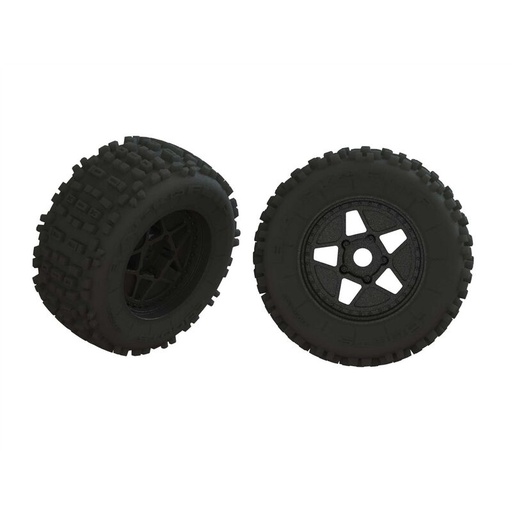 [ ARA550064 ] Arrma  dB BACKFLIP Whl &amp; Tire Set (1pr