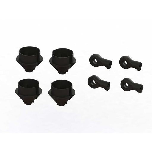 [ ARA330608 ] HD Shock Rod End and Spring Cup Set (2 Pairs)
