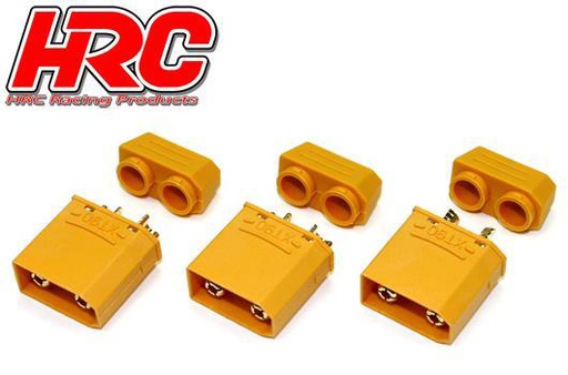 [ HRC9096PA ] connector XT-90 gold connector with cap male (3pcs)