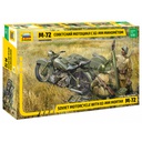 [ ZVE3651 ] Zvezda soviet motorcycle with 82mm mortar M-72  1/35