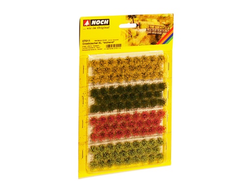 [ NO07011 ] Noch plukjes gras XL "bloeiend"  104 stuks - 9 mm