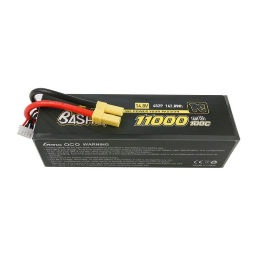 [ B-100C-11000-4S2P-Bashing-EC5 ] Gens Ace Bashing Series 11000mAh 14.8V 100C 4S2P Lipo Batterij - EC5 stekker