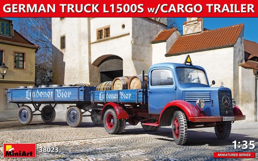 [ MINIART38023 ] Miniart German Truck L1500S w/ Cargo Trailer 1/35 