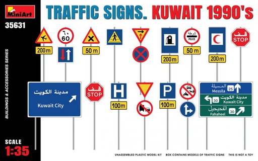 [ MINIART 35631 ] Traffic signs kuwait 1990 's 1/35