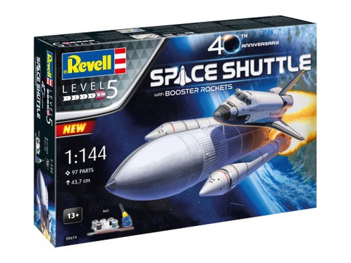 [ RE05674 ] Revell Gift Set Space Shuttle with Booster Rockets 40th Anniversary 1/144 