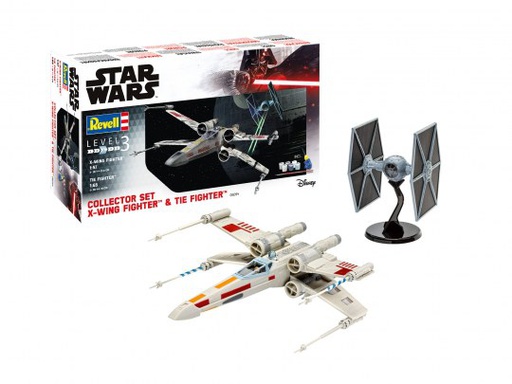 [ RE06054 ] Revell Collector Set X-Wing Fighter 1/57 &amp; Tie Fighter 1/65