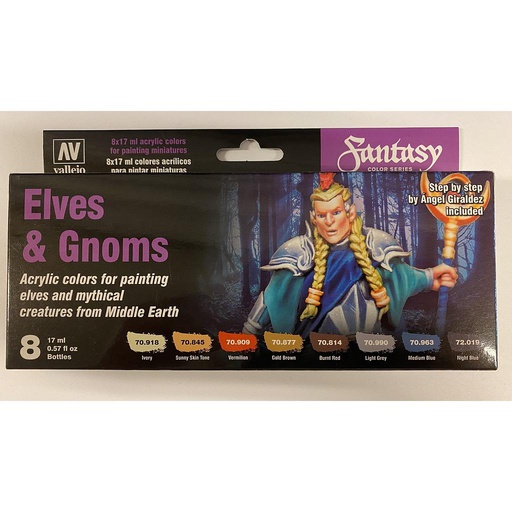 [ VAL70242 ] Vallejo Elves & Gnoms Paint set 