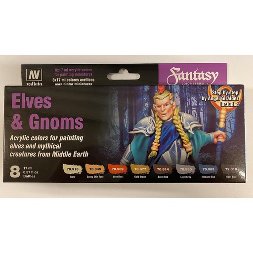 [ VAL70242 ] Vallejo Elves &amp; Gnoms Paint set 