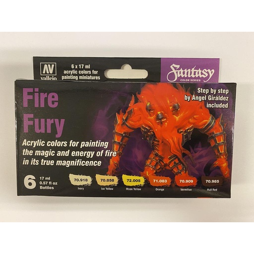[ VAL70243 ] Vallejo Fire Fury Paint Set