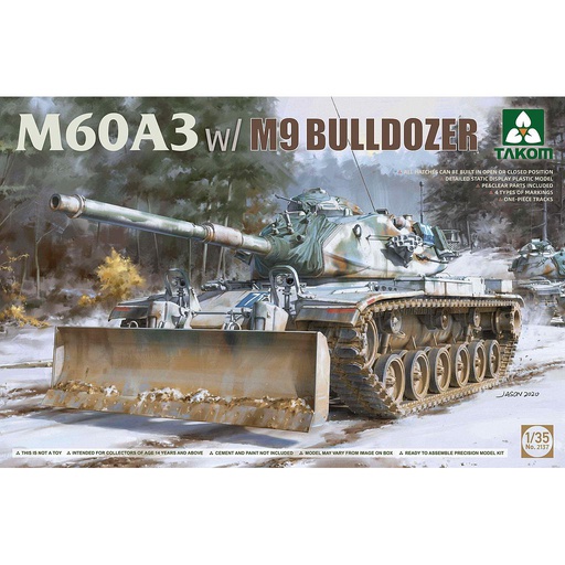 [ TAKOM2137 ] M60A3 w/ M9 Bulldozer 1/35