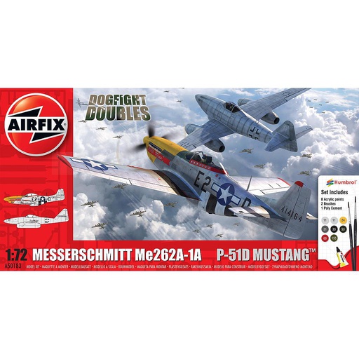 [ AIRA50183 ] Airfix Messerschmitt Me262A-1A + P-51D Mustang 1/72