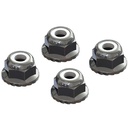 [ AR708008 ] Flanged Nyloc Locknut 4mm Silver (4st) - ARAC9699