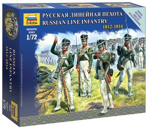 [ ZVE6808 ] Zvezda Russian Line Infantry 1812-1814  1/72