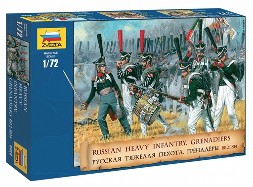 [ ZVE8020 ] Zvezda Russian heavy infantry 1812-1815  1/72