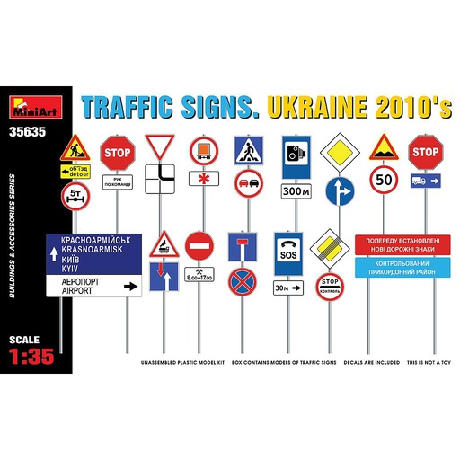 [ MINIART35635 ] Traffic Signs Ukraine 2010's 1/35