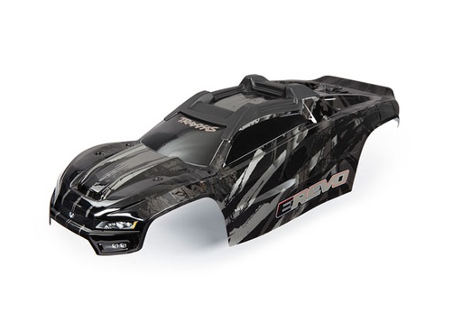 [ TRX-8611R ] Traxxas  Body, E-Revo, black/ window, grille, lights decal sheet (assembled with front & rear body mounts and rear body support for clipless mounting) - TRX8611R