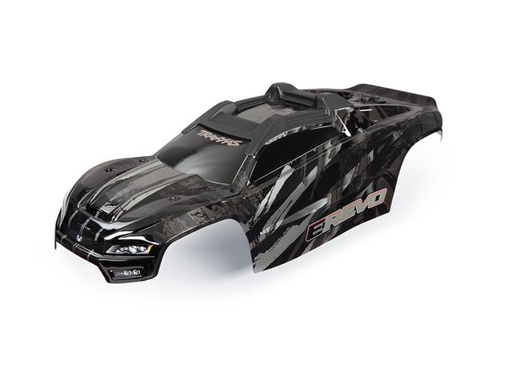 [ TRX-8611R ] Traxxas  Body, E-Revo, black/ window, grille, lights decal sheet (assembled with front &amp; rear body mounts and rear body support for clipless mounting) - TRX8611R