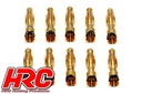 [ HRC9004S ] Connector - Gold - 4.0mm - Stripe Style - Male (10 pcs)