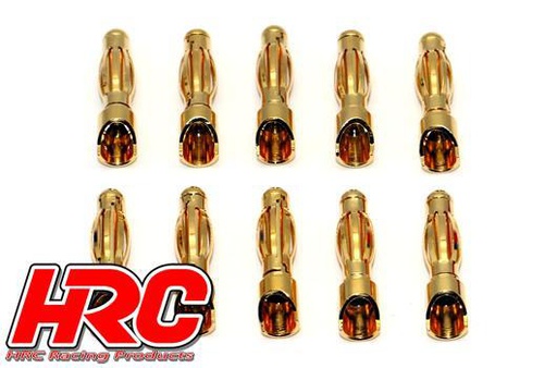 [ HRC9004S ] Connector - Gold - 4.0mm - Stripe Style - Male (10 pcs)