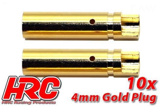 [ HRC9004F ] Connector - Gold - 4.0mm - Female (10 pcs)
