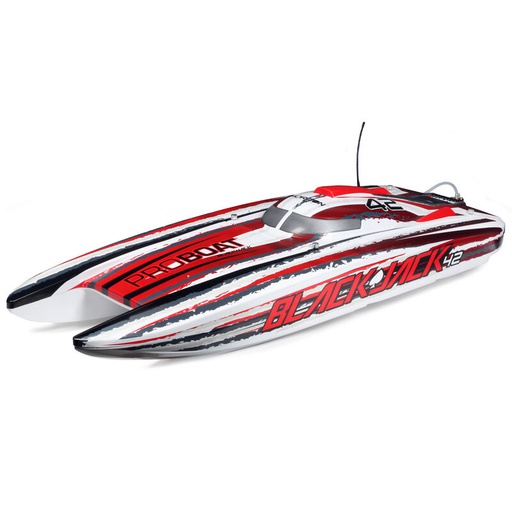 [ PRB08043T2 ] Blackjack 42-inch Brushless 8S Cat, RTR, White/Red