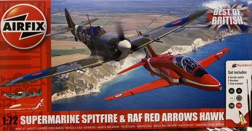 [ AIRA50187 ] Airfix Best of British Spitfire and Hawk  1/72