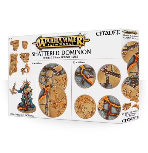 [ GW66-97 ] AOS: SHATTERED DOMINION: 65 &amp; 40mm ROUND BASES