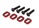 [ TRX-7759R ] Traxxas  Washers, motor mount, aluminum (red-anodized) (4)/ 4x18mm BCS (4) - TRX7759R