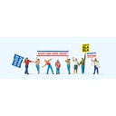[ PRE10787 ] Preiser demonstranten/betogers 1/87