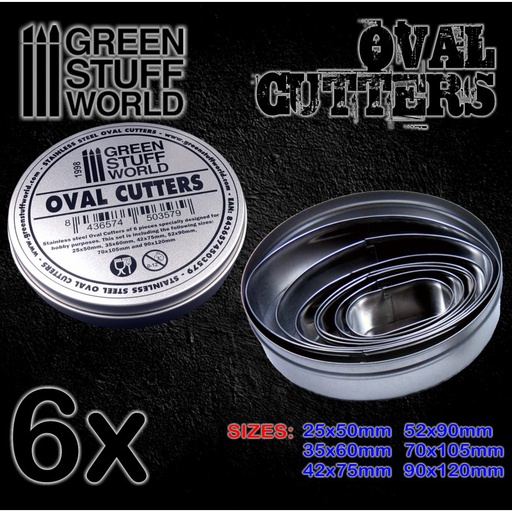 [ GSW1998 ] Green stuff world Oval Cutters for Bases
