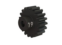 [ TRX-3949X ] Traxxas Gear, 19-T pinion (32-p), heavy duty (machined, hardened steel)/ set screw - TRX3949X