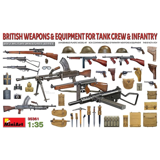[ MINIART35361 ] British Weapons & Equipment For Tank Crew & Infantry 1/35