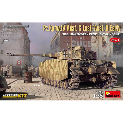 [ MINIART35333 ] Pz.Kpfw.IV Ausf. G Last/Ausf. H Early Nibelungenwerk prod. May-June 1943 1/35