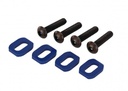 [ TRX-7759 ] Traxxas Washers, motor mount, aluminum (blue-anodized) (4)/ 4x18mm BCS (4) - TRX7759