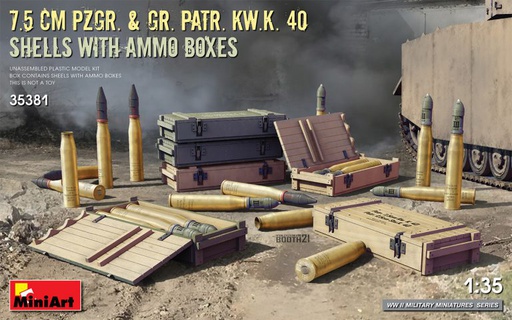 [ MINIART35381 ] Miniart Shells with ammo boxes 1/35