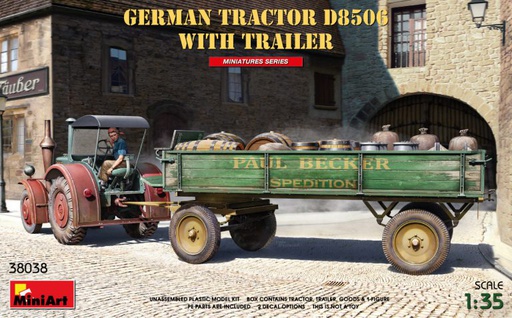 [ MINIART38038 ] German tractor D8506 with trailer 1/35