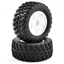 [ FTX9066W ] FTX COMET DESERT BUGGY FRONT MOUNTED TYRE & WHEEL WHITE