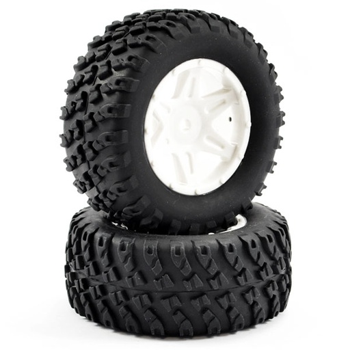 [ FTX9065W ] FTX COMET DESERT BUGGY/SC REAR MOUNTED TYRE & WHEEL WHITE