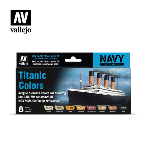 [ VAL71646 ] Vallejo TITANIC colors 8x 17ml