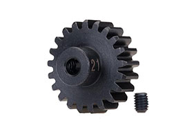 [ TRX-3951X ] Traxxas Gear, 21-T pinion (32-p), heavy duty (machined, hardened steel)/ set screw - TRX3951X