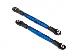 [ TRX-3643X ] Traxxas  Camber links, front (TUBES blue-anodized, 7075-T6 aluminum, stronger than titanium) (83mm) (2)/ rod ends (4)/ aluminum wrench (1) (#2579 3x15 BCS (4) required for installation) - TRX3643X