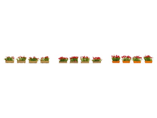 [ NO14010 ] Noch Bloembakken bloeiend rood