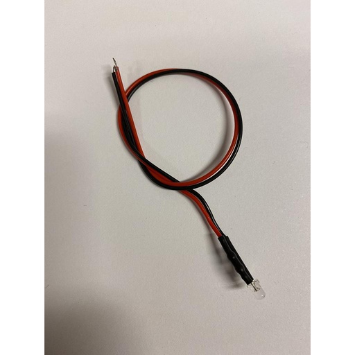 [ LED-3MM-WIT ] LED 3mm Wit 6-12V met Draad
