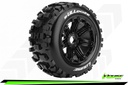 [ PROLR-T3268B ] Louise RC - B-ULLDOZE - 1-5 Buggy Bandenset - Gemonteerd - Sport - Bead-Lock Velgen Zwart - Zeskant 24mm 
