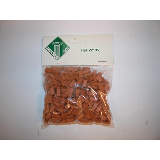 [ A22195 ] Aedes natuursteen rood 5x3x10.5mm(variabel)  1/32  300st