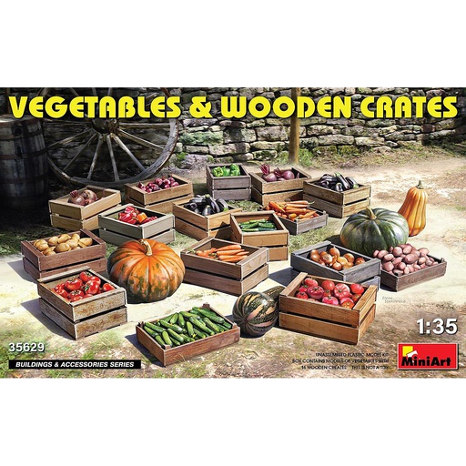 [ MINIART35629 ] Vegetables &amp; wooden crates 1/35